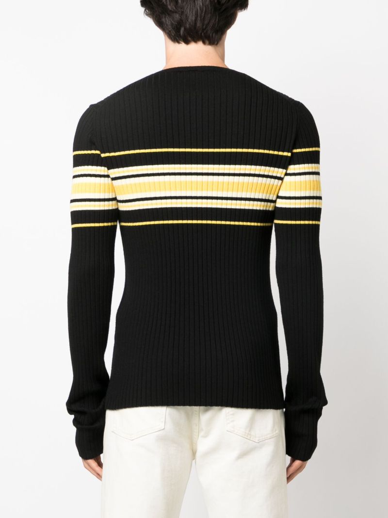 Black Striped Wool Sweater