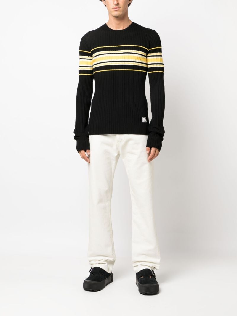 Black Striped Wool Sweater