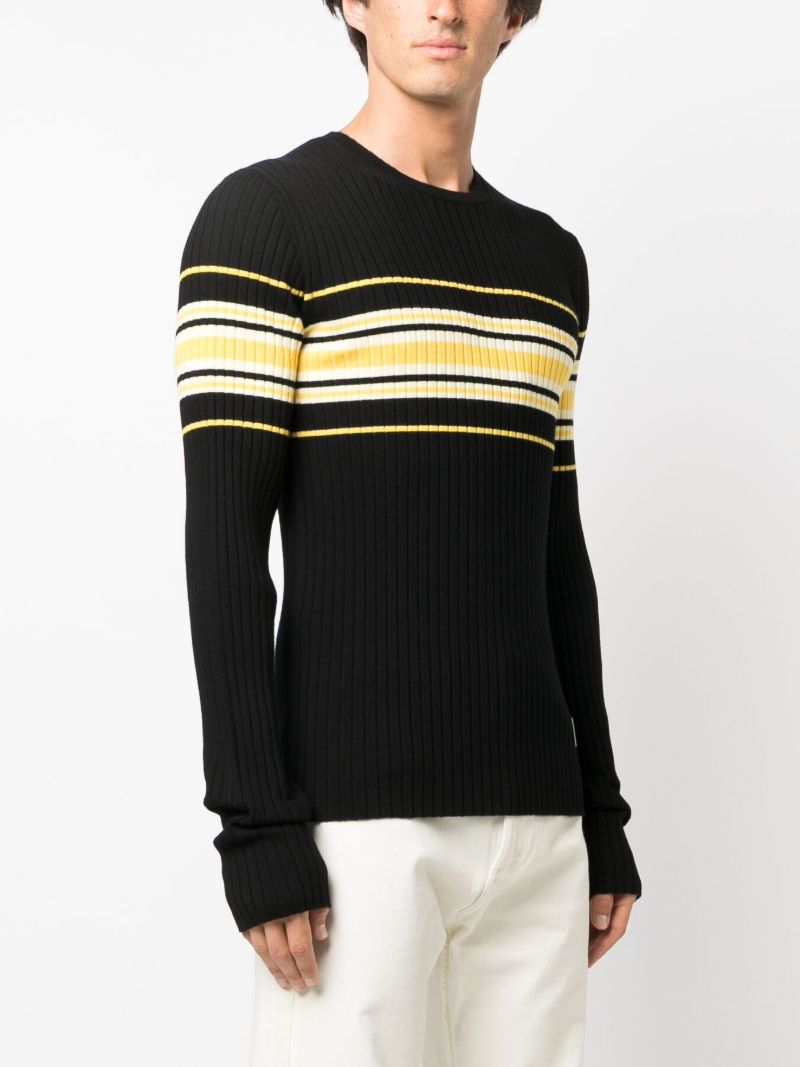 Black Striped Wool Sweater