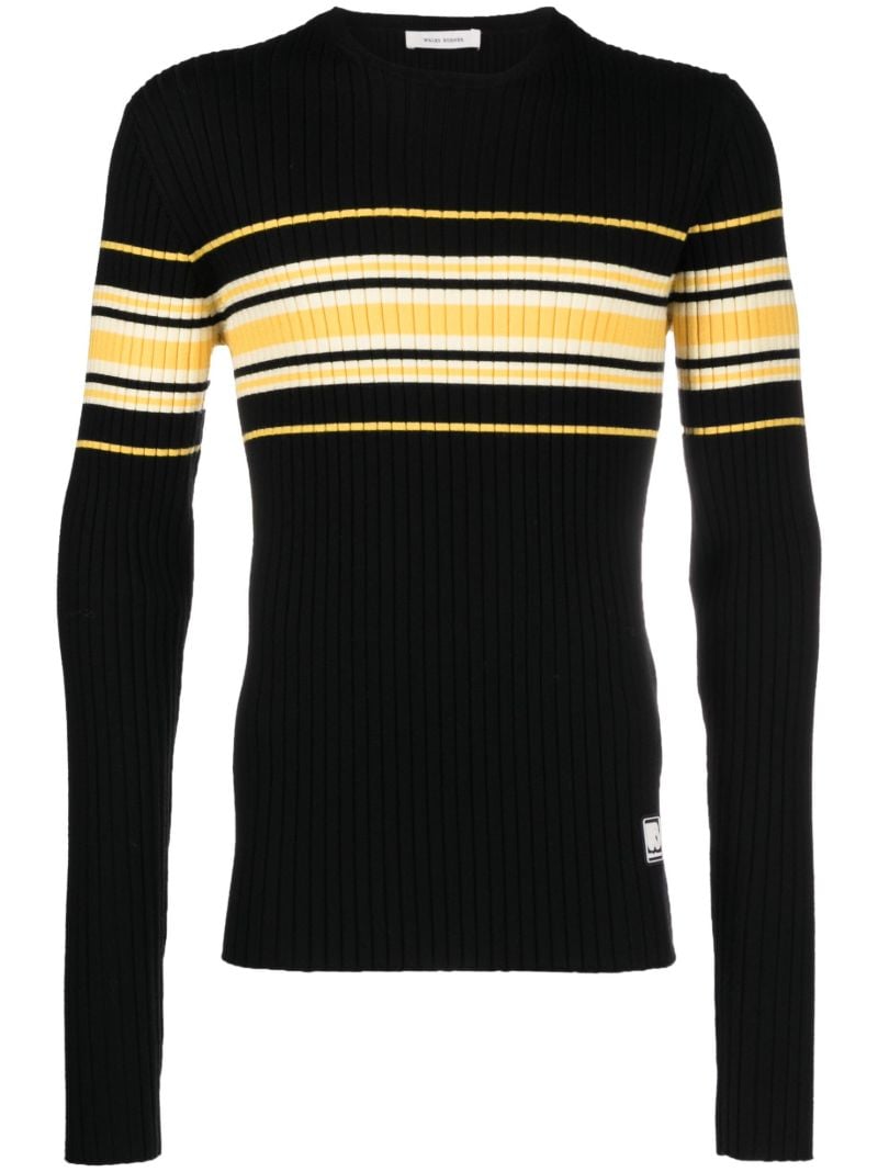 Black Striped Wool Sweater