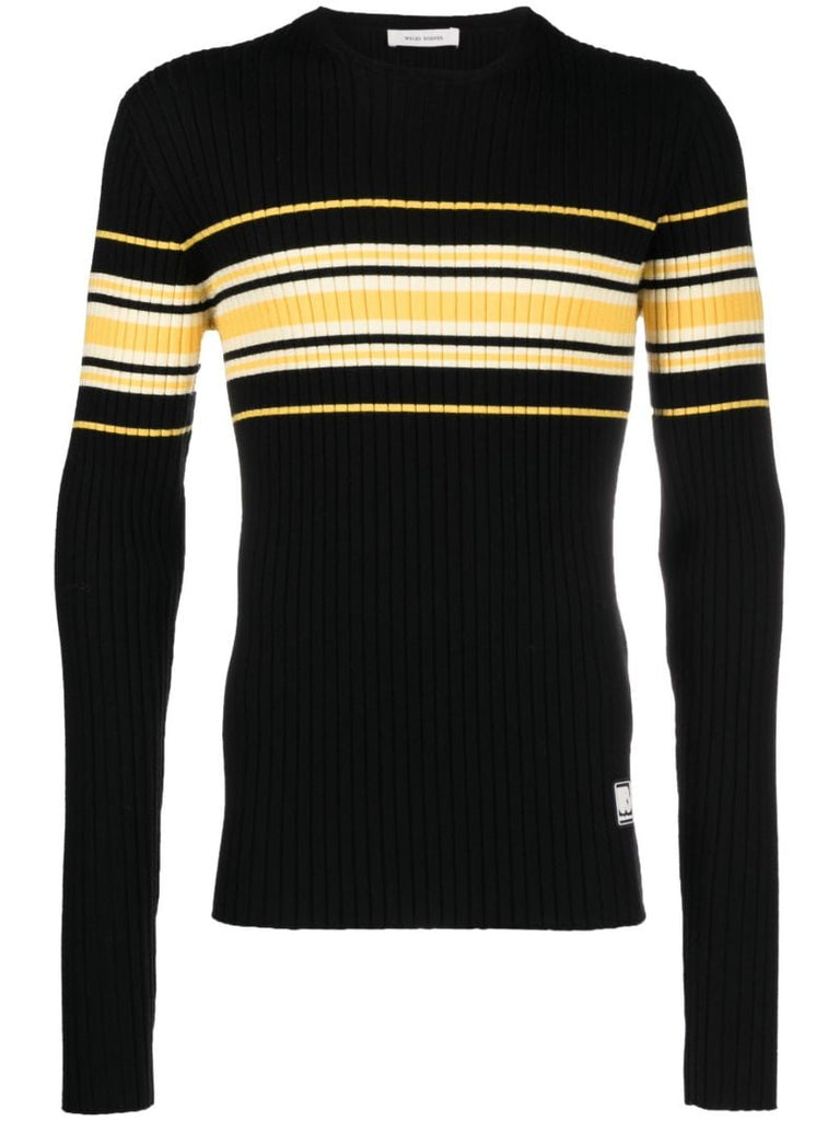 Black Striped Wool Sweater