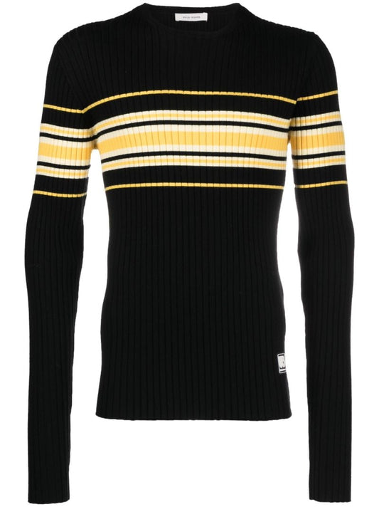 Black Striped Wool Sweater