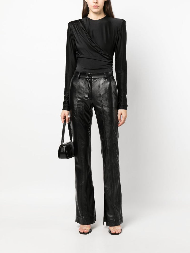 Black Draped Bodysuit