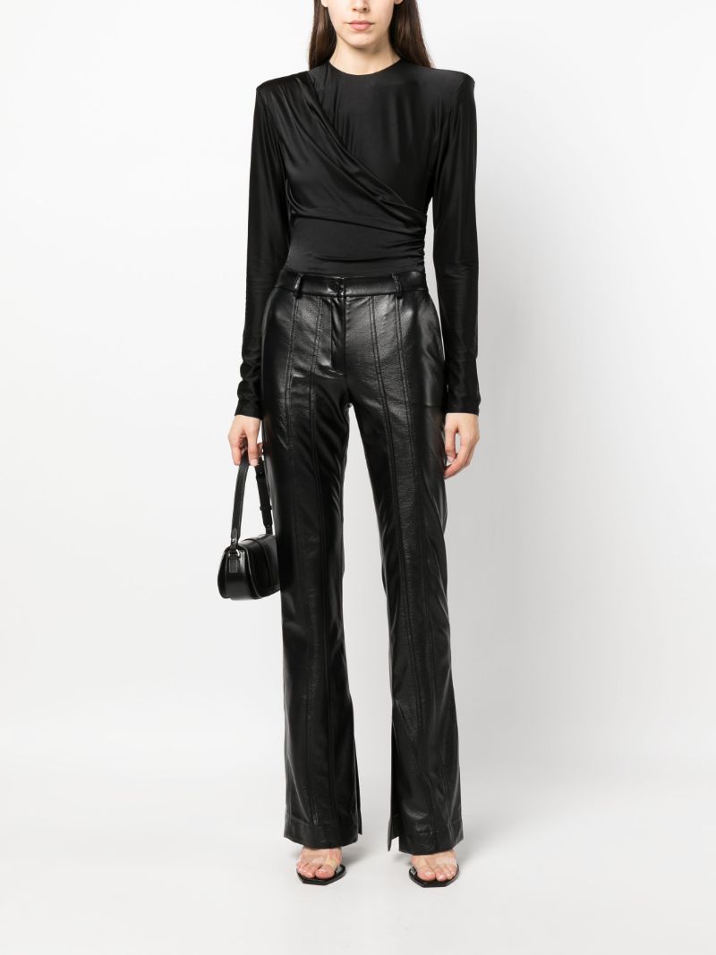 Black Draped Bodysuit