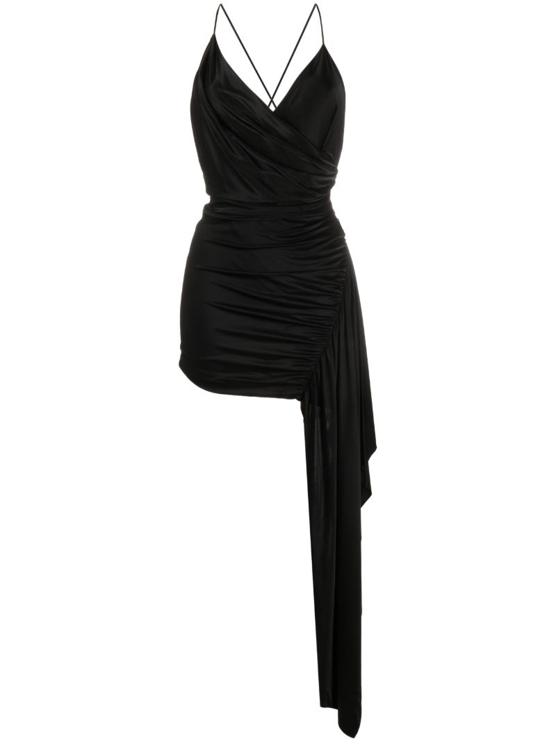 Black Draped Mini Dress