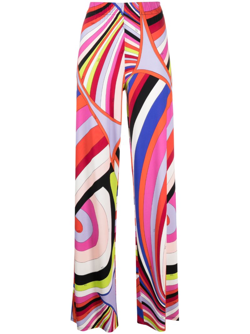 Multicolour Swirl-print Palazzo Trousers