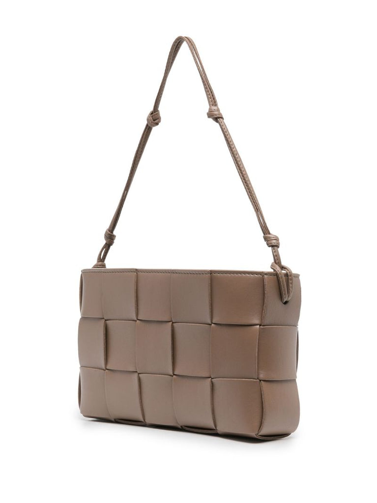 Beige Intrecciato Shoulder Bag