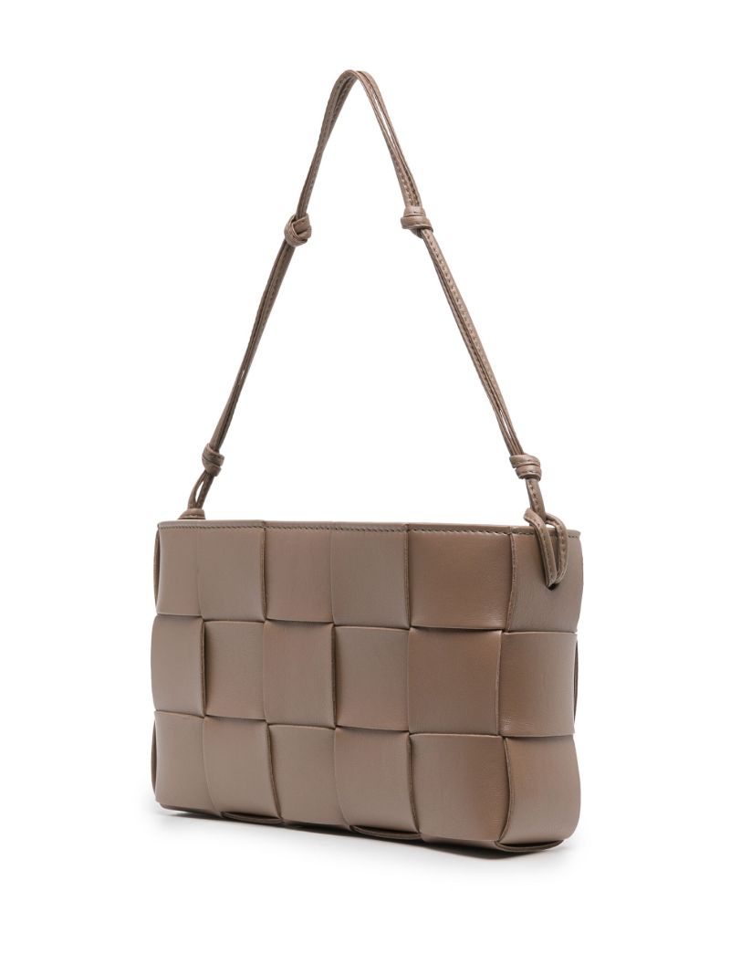 Beige Intrecciato Shoulder Bag