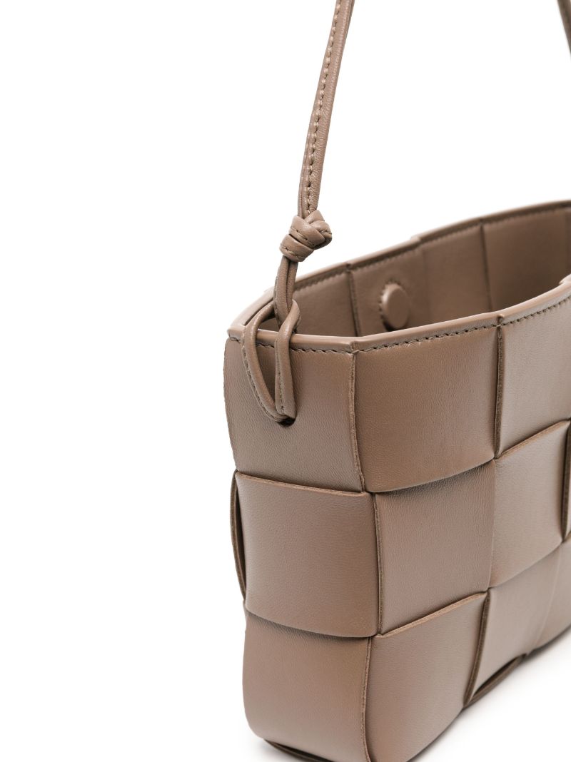 Beige Intrecciato Shoulder Bag