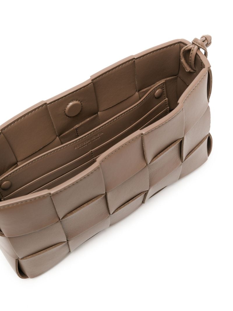 Beige Intrecciato Shoulder Bag