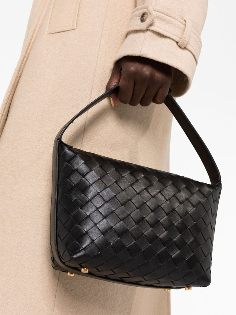 Black Mini Wallace Leather Shoulder Bag