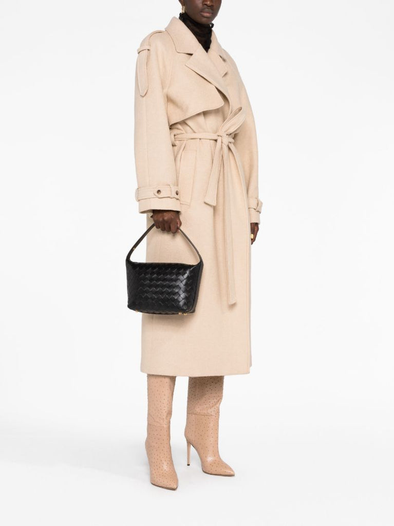 Black Mini Wallace Leather Shoulder Bag
