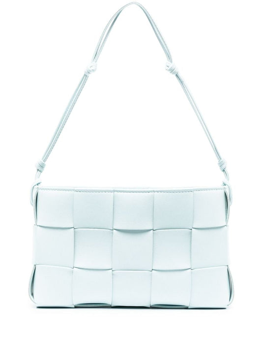 Blue Cassette Leather Shoulder Bag