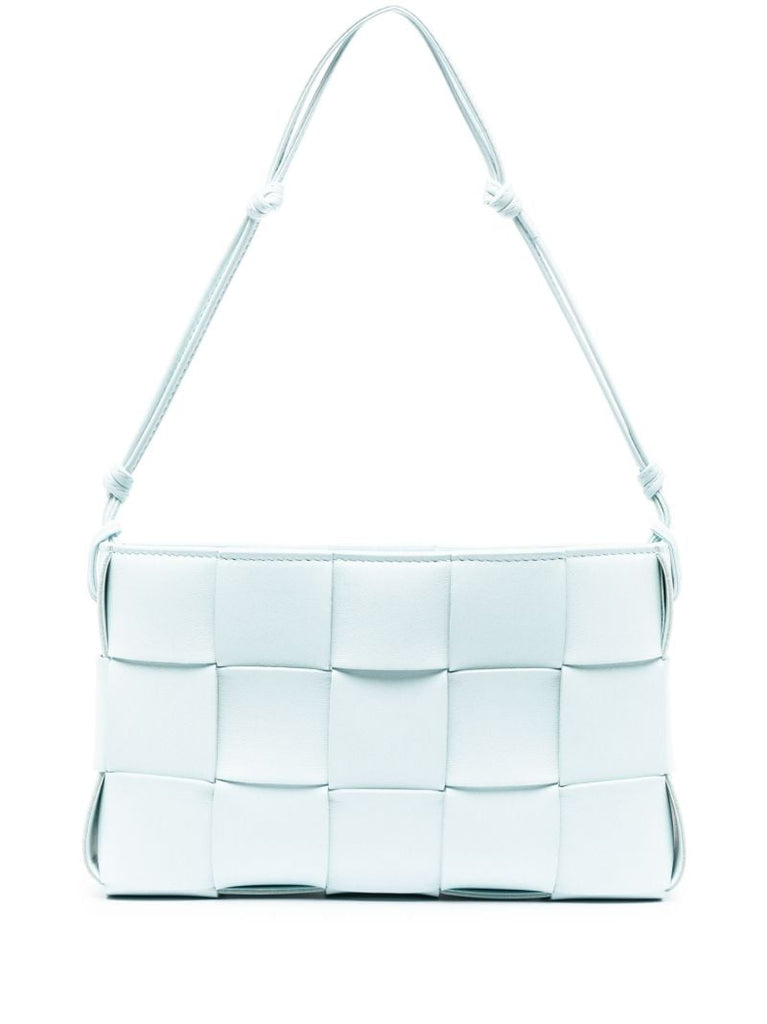 Blue Cassette Leather Shoulder Bag