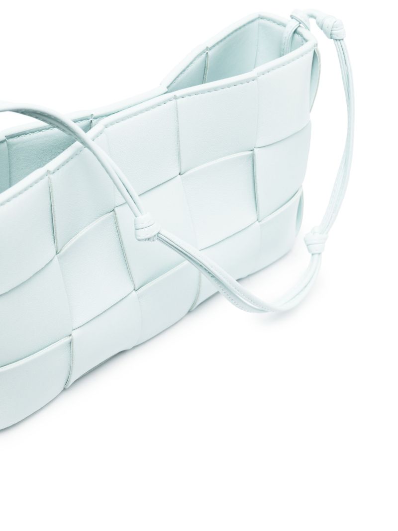 Blue Cassette Leather Shoulder Bag