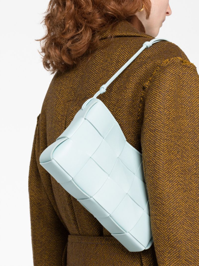 Blue Cassette Leather Shoulder Bag
