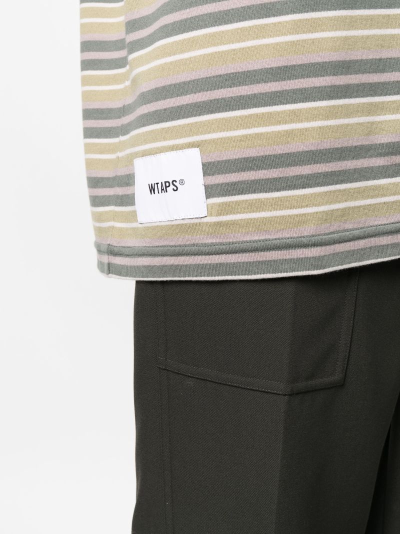 Green Striped Cotton T-shirt
