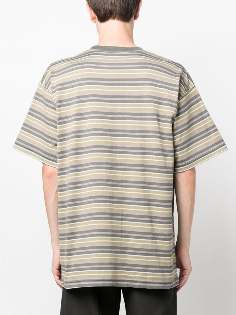 Green Striped Cotton T-shirt