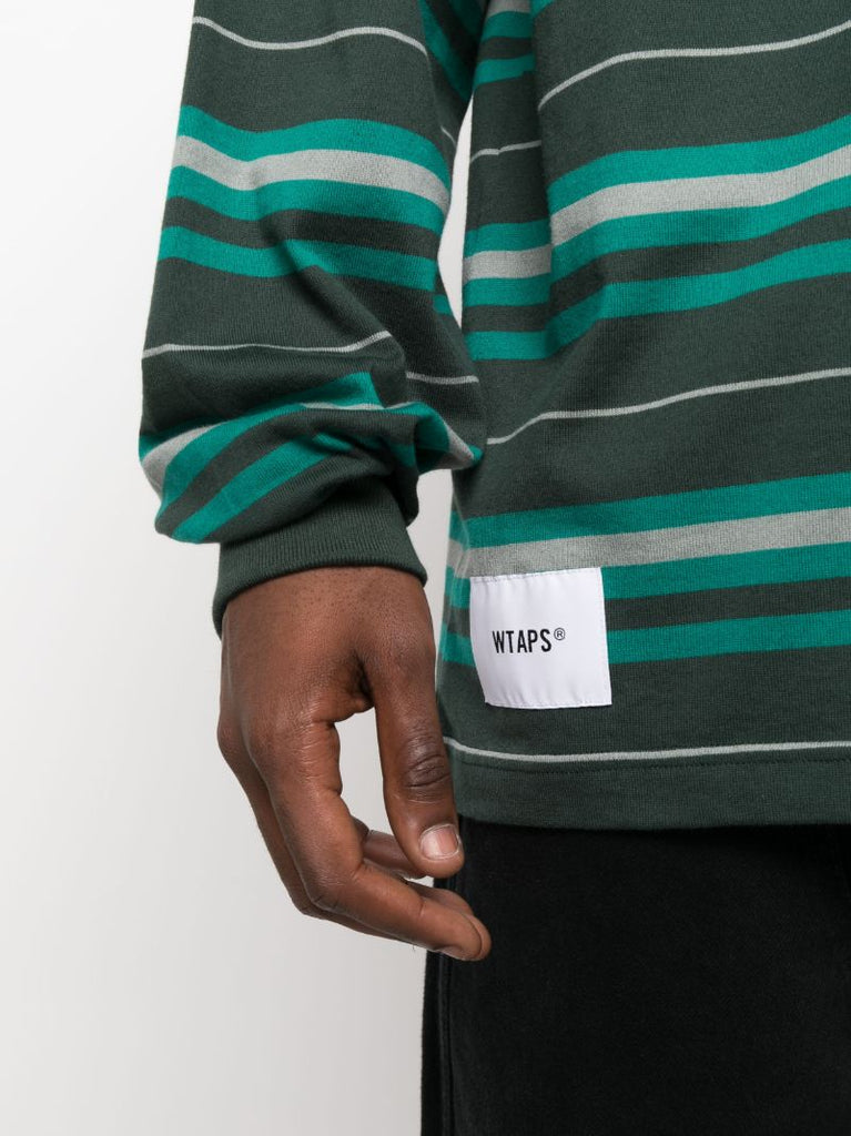Green Striped Cotton T-shirt