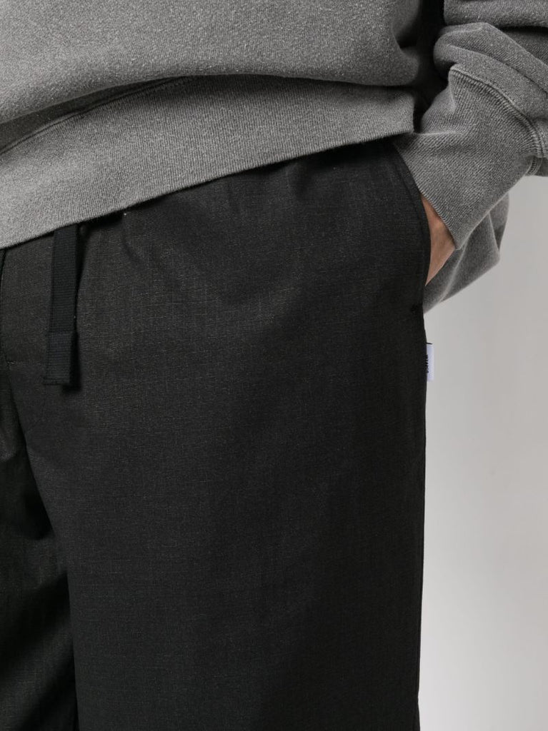 Black Straight-leg Cotton Trousers