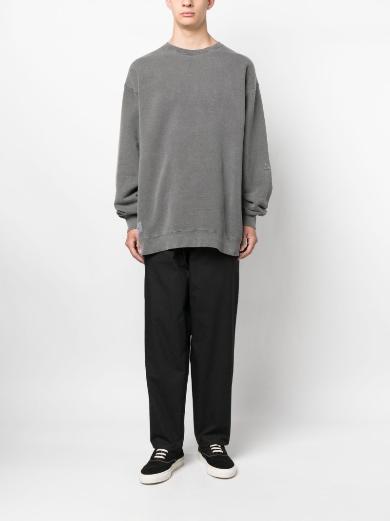 Black Straight-leg Cotton Trousers