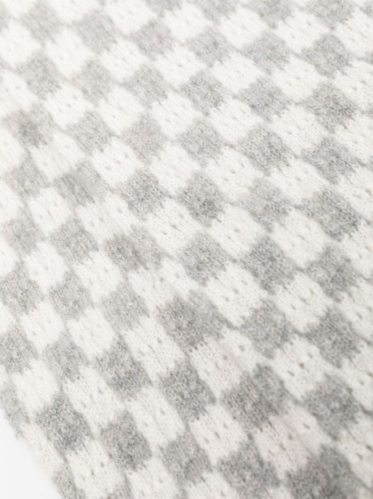 Grey Aspen Checked Cashmere Arm Warmers