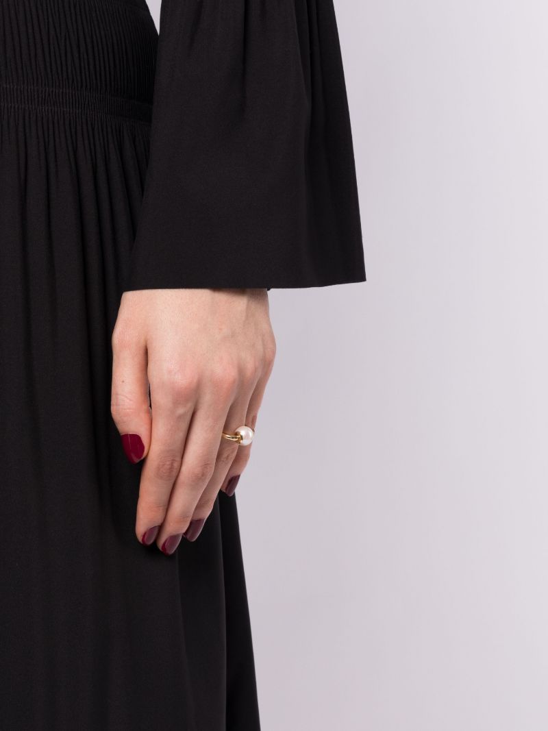 18k Yellow Gold Trundle Lock Pearl Ring