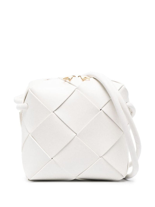White Mini Cassette Leather Camera Bag