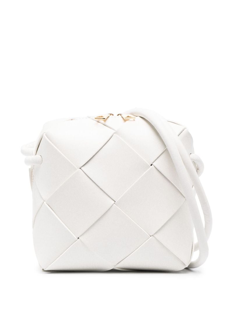 White Mini Cassette Leather Camera Bag
