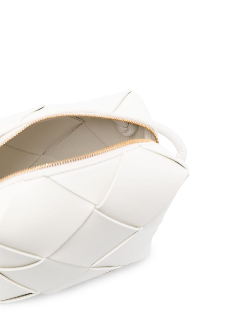 White Mini Cassette Leather Camera Bag