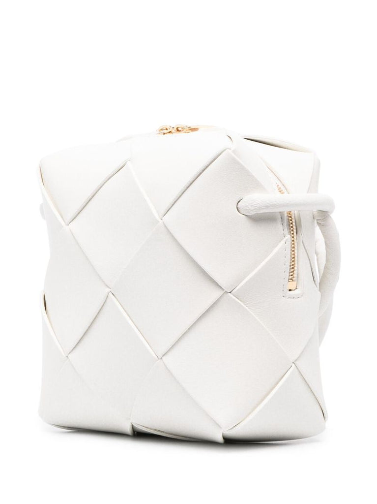 White Mini Cassette Leather Camera Bag