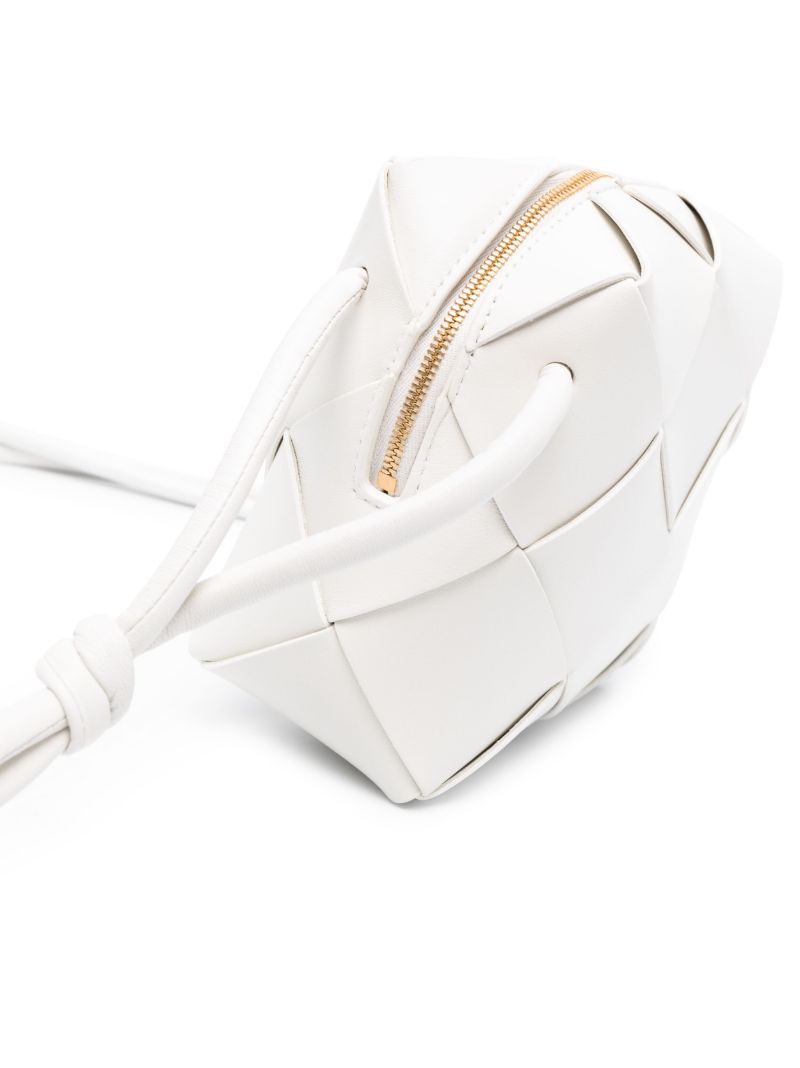 White Mini Cassette Leather Camera Bag
