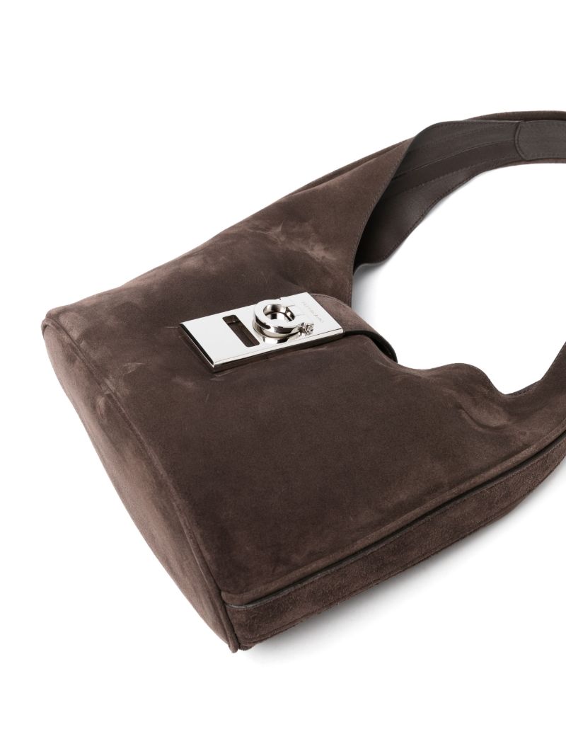 Brown Medium Suede Tote Bag