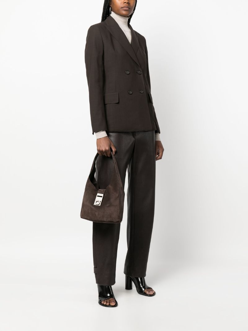 Brown Medium Suede Tote Bag