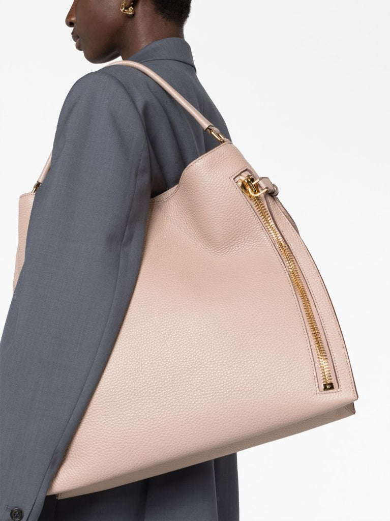 Pink Alix Large Leather Tote Bag