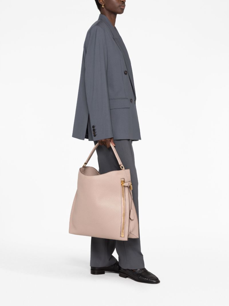 Pink Alix Large Leather Tote Bag