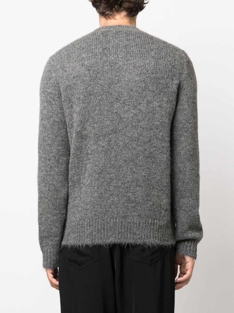 Grey MÃ_x0083_Â©lange Wool Sweater