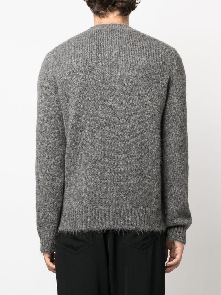 Grey MÃ_x0083_Â©lange Wool Sweater