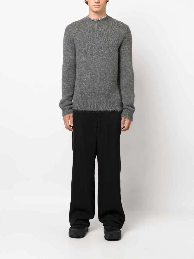 Grey MÃ_x0083_Â©lange Wool Sweater