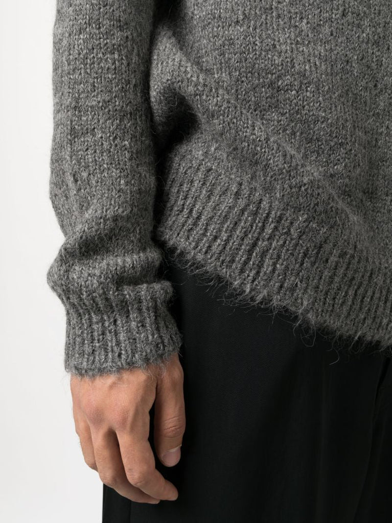 Grey MÃ_x0083_Â©lange Wool Sweater