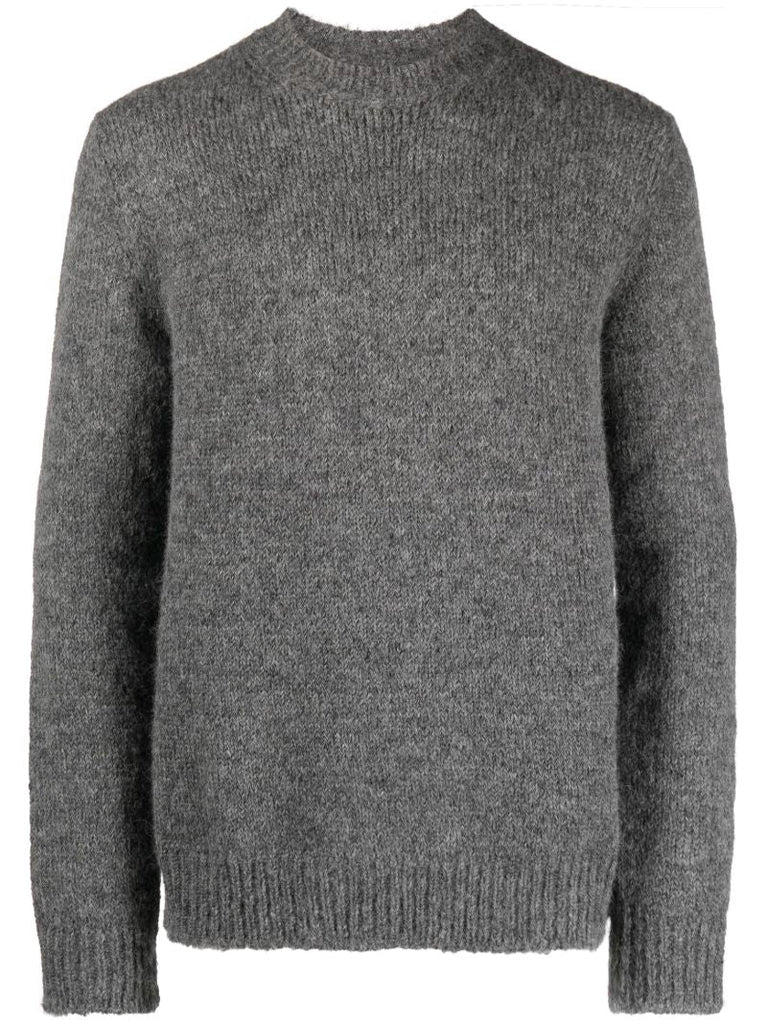 Grey MÃ_x0083_Â©lange Wool Sweater