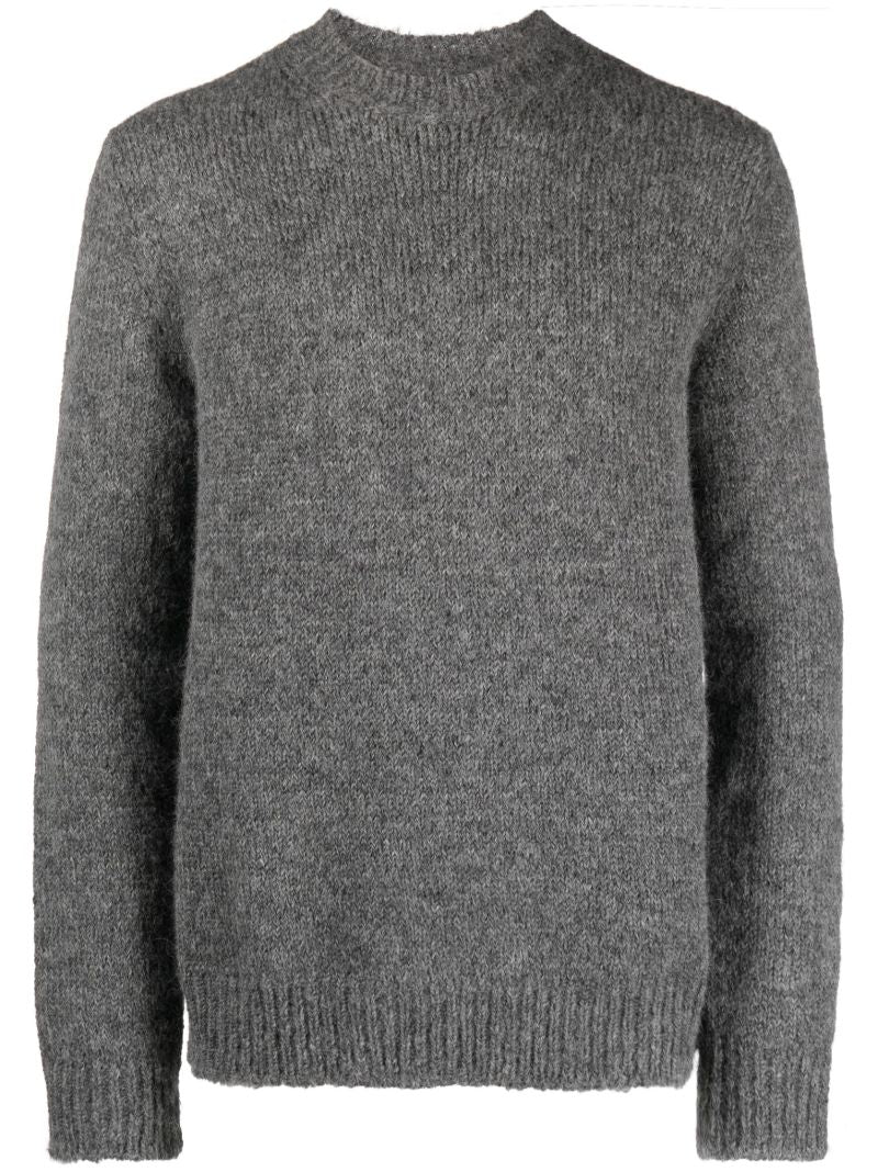 Grey MÃ_x0083_Â©lange Wool Sweater