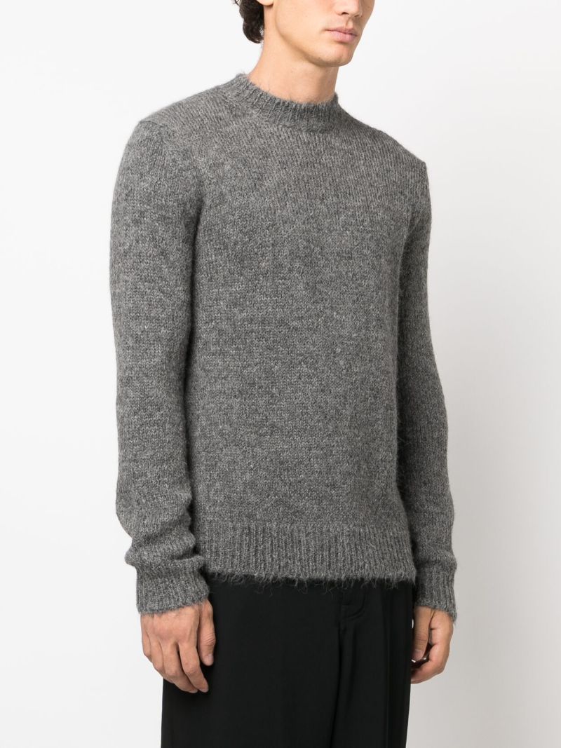 Grey MÃ_x0083_Â©lange Wool Sweater
