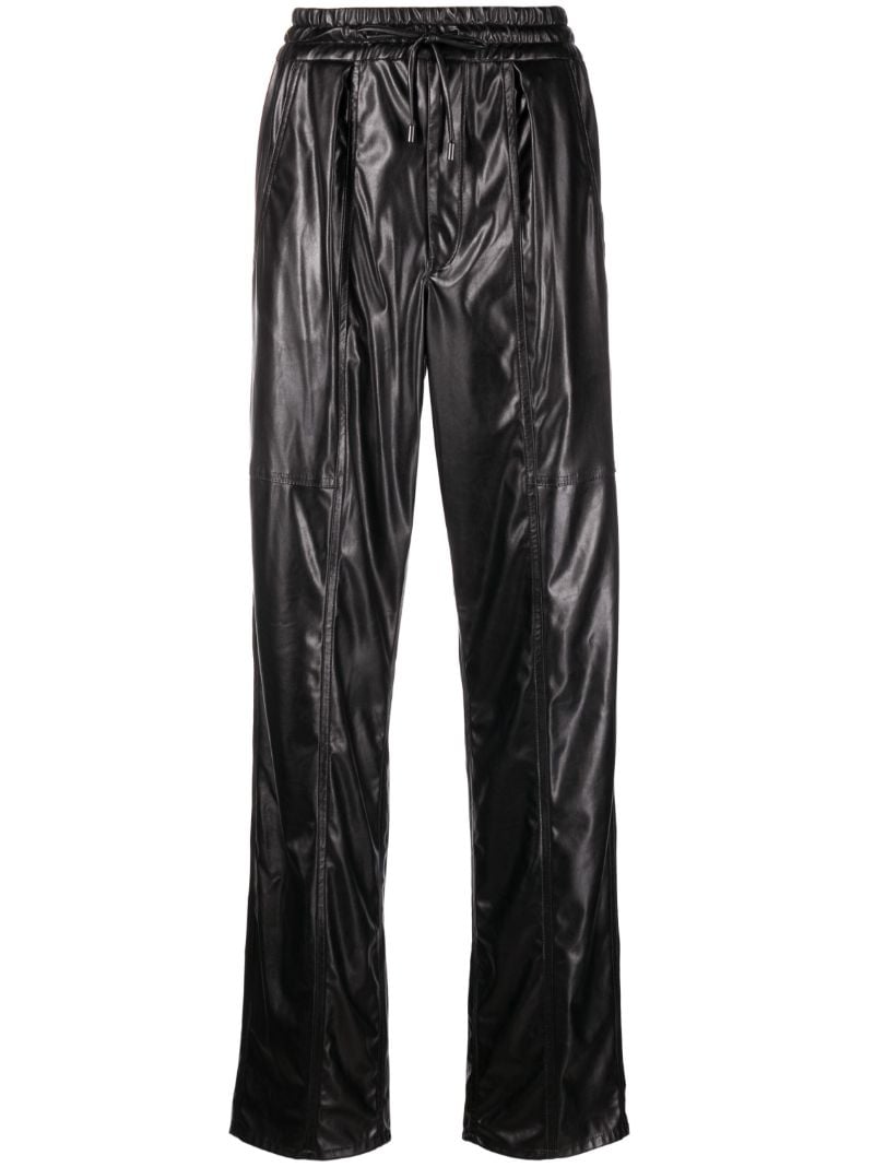 Black Brina Faux-leather Trousers