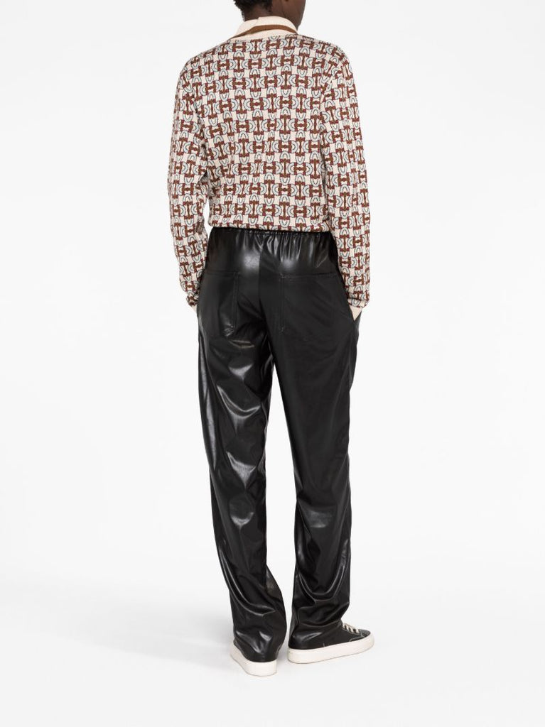 Black Brina Faux-leather Trousers