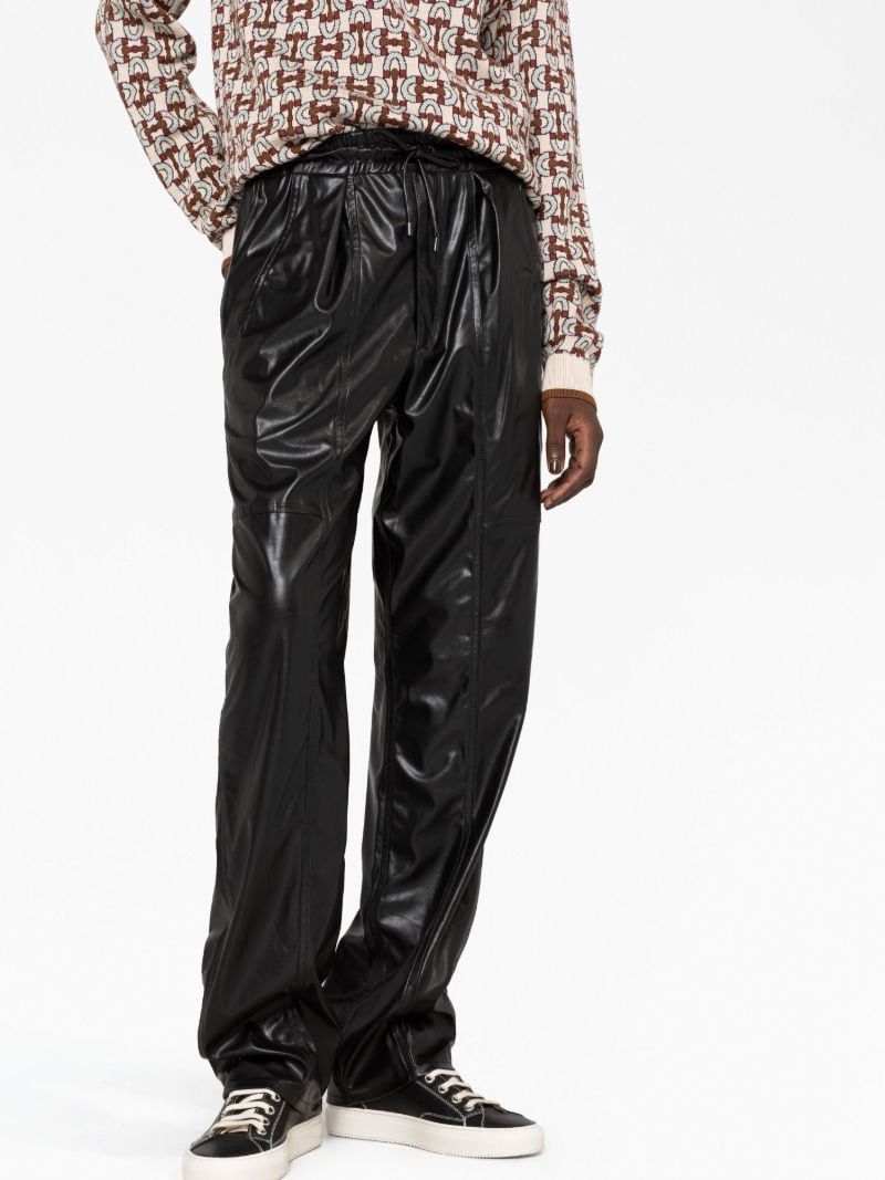 Black Brina Faux-leather Trousers