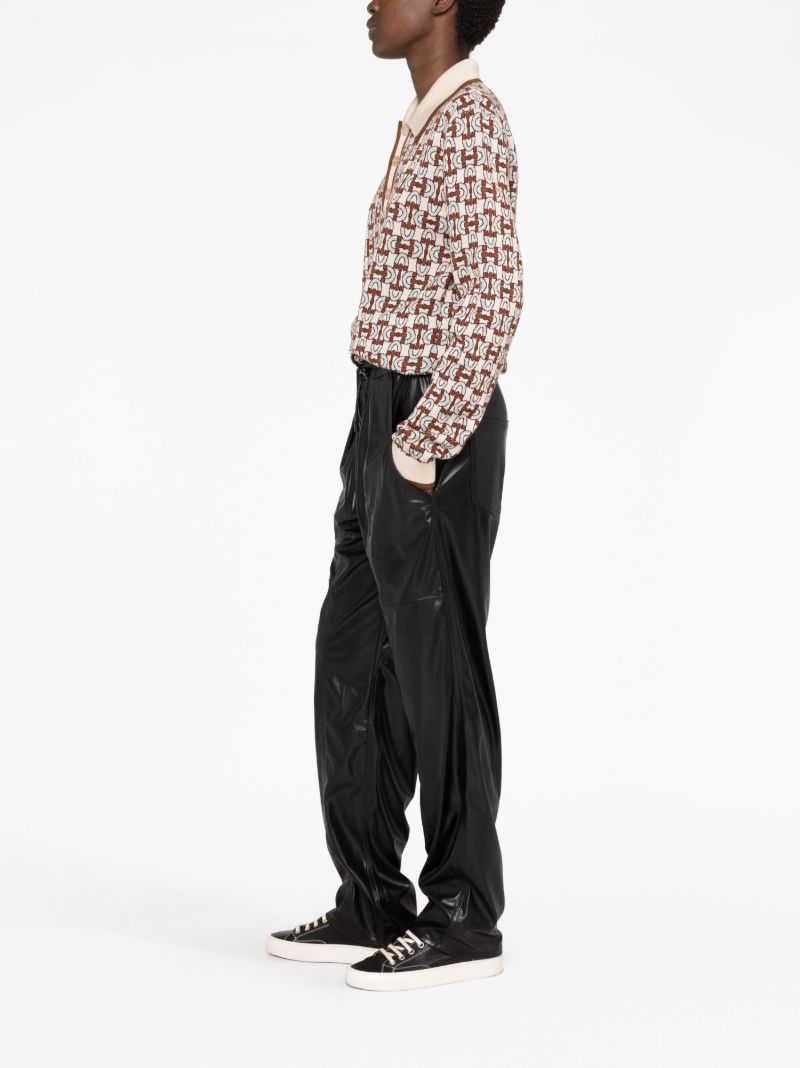 Black Brina Faux-leather Trousers