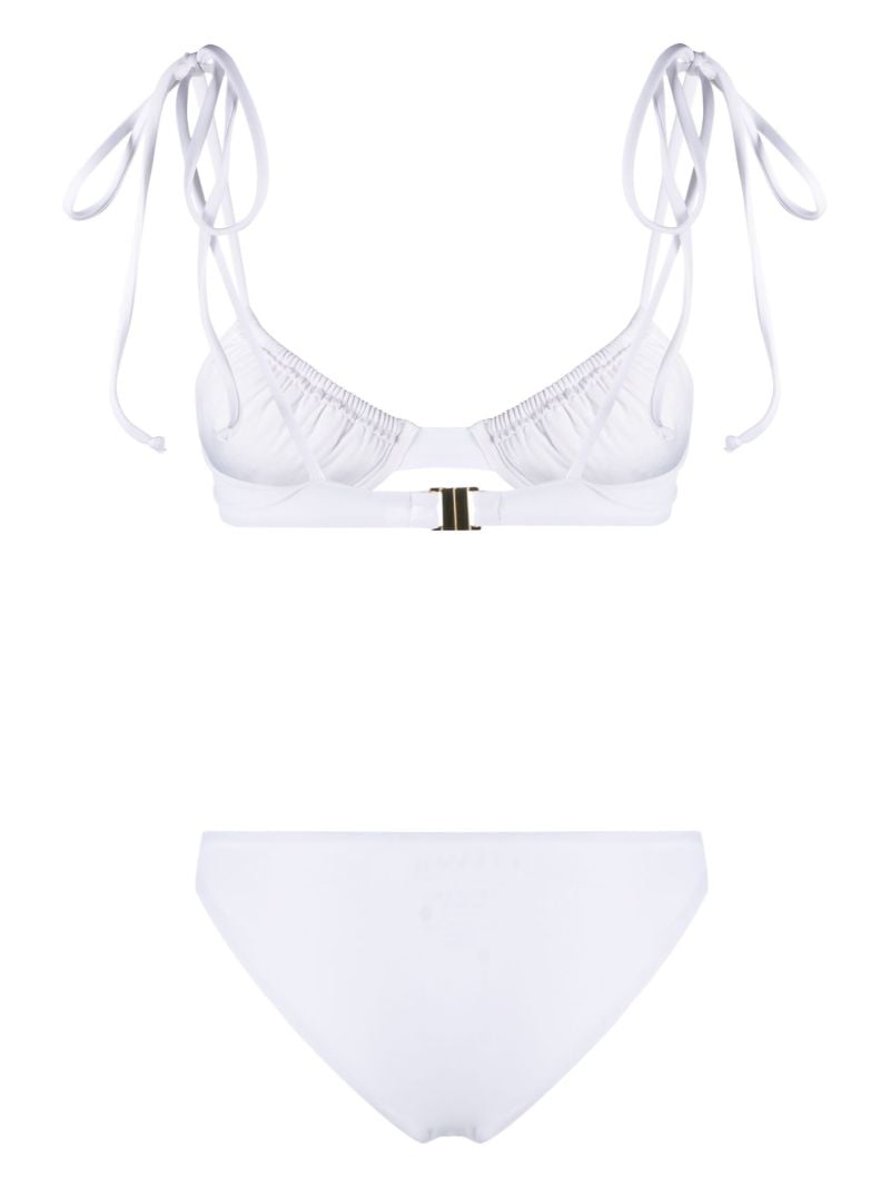 White Bead-embellished Bikini