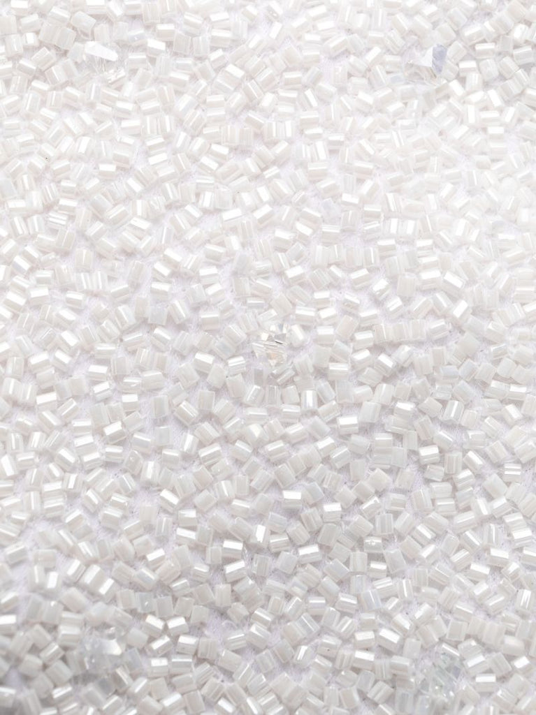 White Bead-embellished Bikini