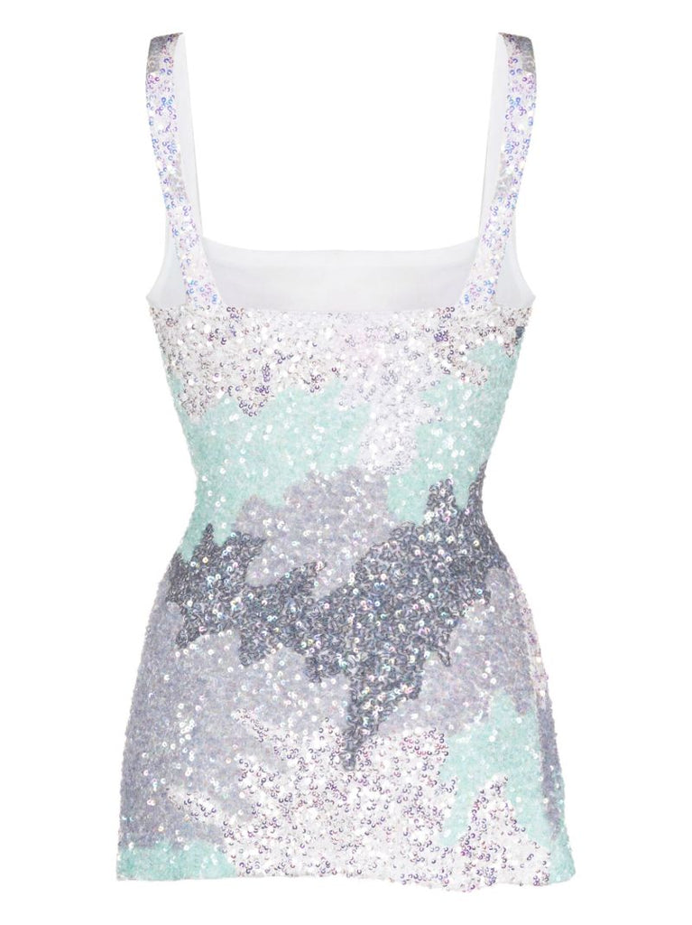 Grey Leilani Sequined Mini Dress
